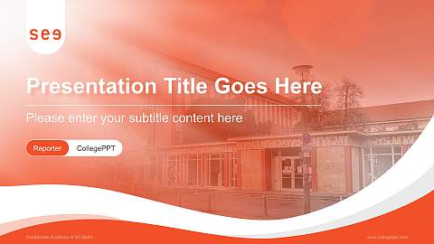 Weißensee Academy of Art Berlin Lecture Sharing and Networking Event PPT Template