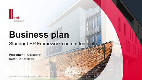 University of Music and Theatre Rostock Competition/Entrepreneurship Contest PPT Template