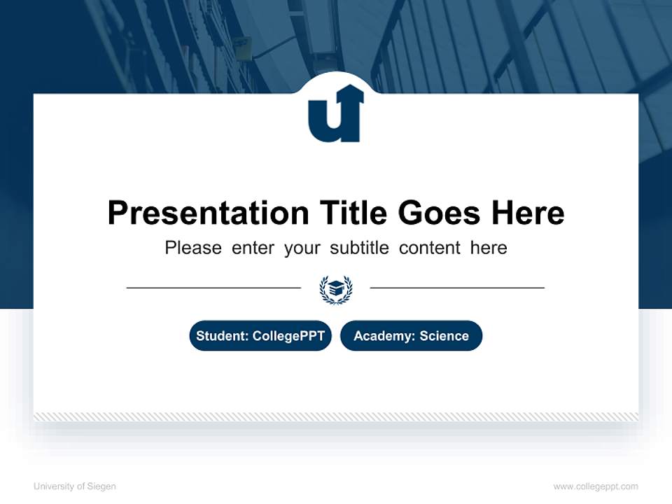 University of Siegen National Scholarship Defense PPT Template4:3 ratio PPT effect preview image4