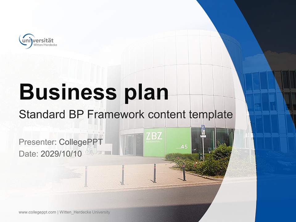 Witten_Herdecke University Competition/Entrepreneurship Contest PPT Template4:3 ratio PPT effect preview image9