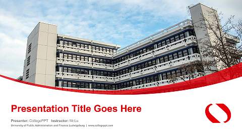 University of Public Administration and Finance Ludwigsburg Course/Courseware Creation PPT Template