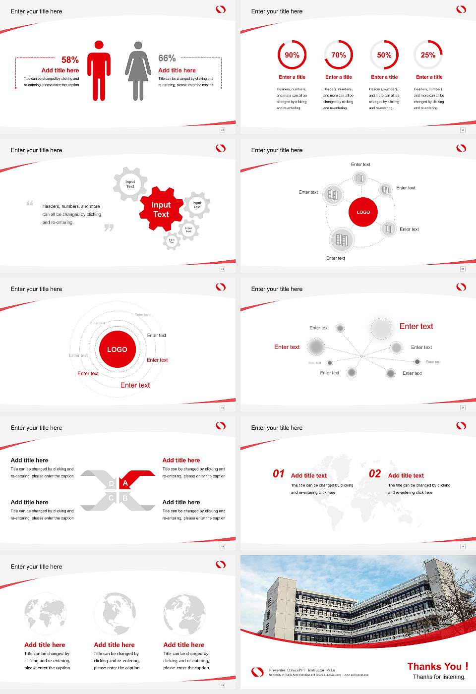 University of Public Administration and Finance Ludwigsburg Course/Courseware Creation PPT Template16:9 ratio PPT effect preview image4