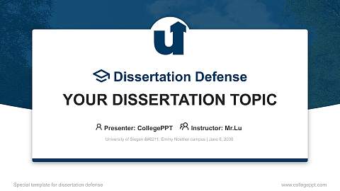 University of Siegen – Emmy Noether campus Graduation Thesis Defense PPT Template