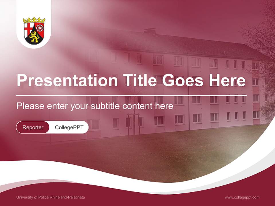 University of Police Rhineland-Palatinate Lecture Sharing and Networking Event PPT Template4:3 ratio PPT effect preview image4