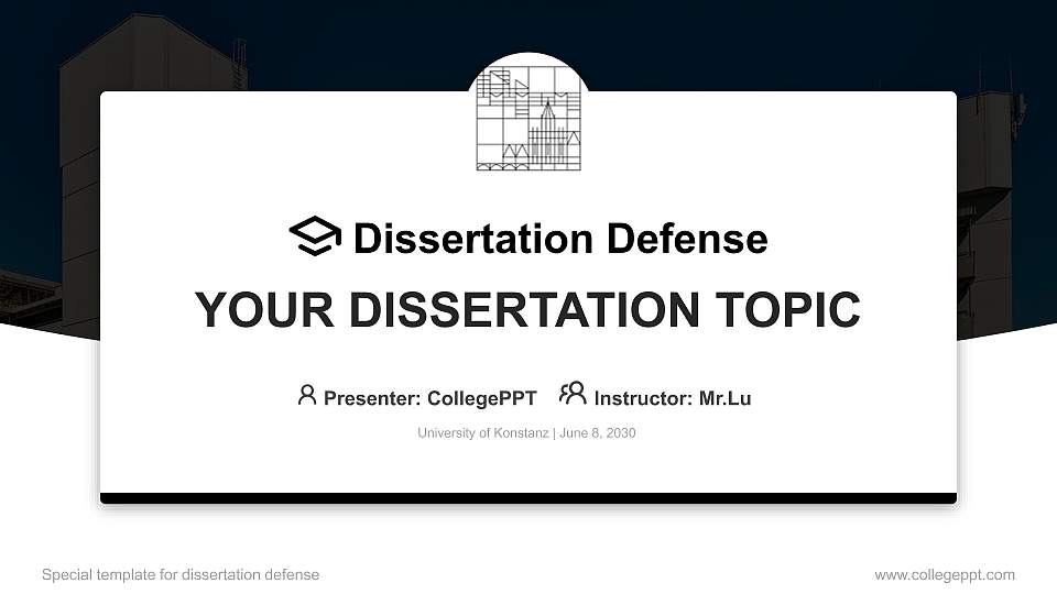 University of Konstanz Graduation Thesis Defense PPT Template16:9 ratio PPT effect preview image