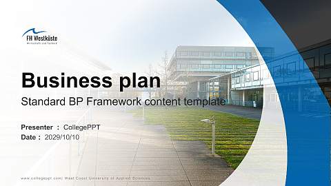 West Coast University of Applied Sciences Competition/Entrepreneurship Contest PPT Template