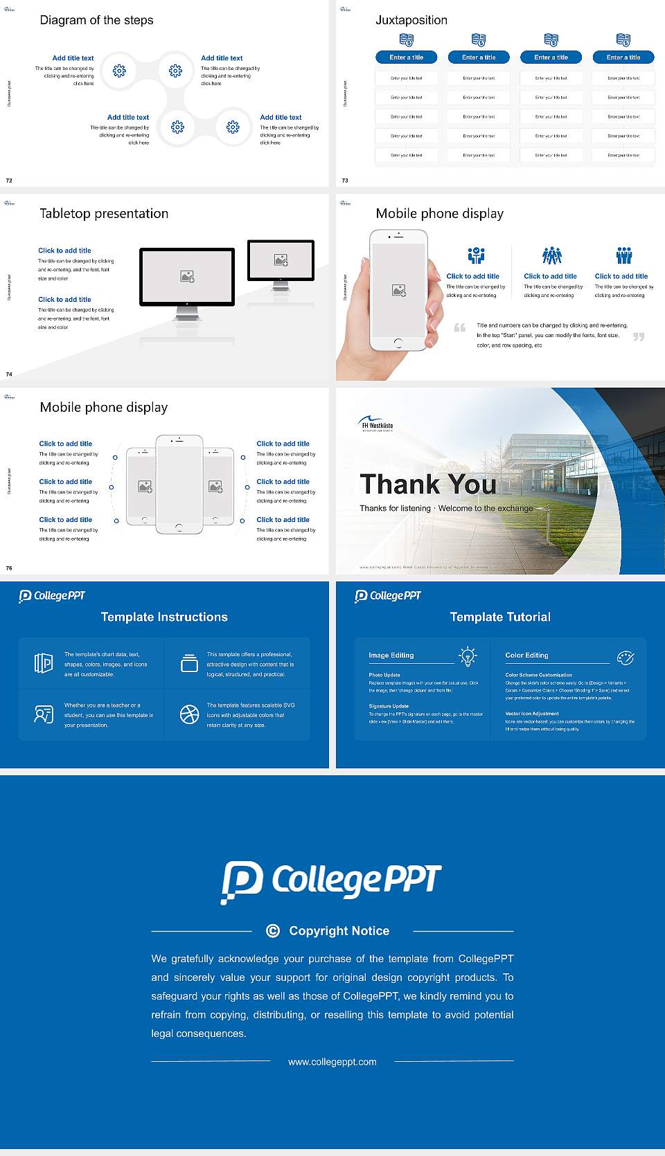 West Coast University of Applied Sciences Competition/Entrepreneurship Contest PPT Template16:9 ratio PPT effect preview image9