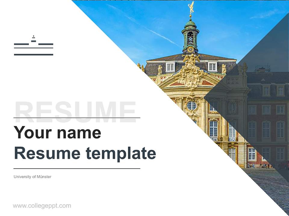 University of Münster Resume PPT Template4:3 ratio PPT effect preview image5