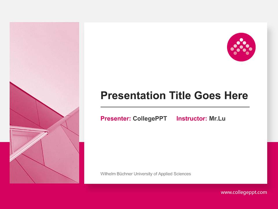 Wilhelm Büchner University of Applied Sciences General PPT Template4:3 ratio PPT effect preview image6