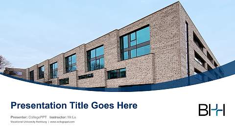 Vocational University Hamburg Course/Courseware Creation PPT Template