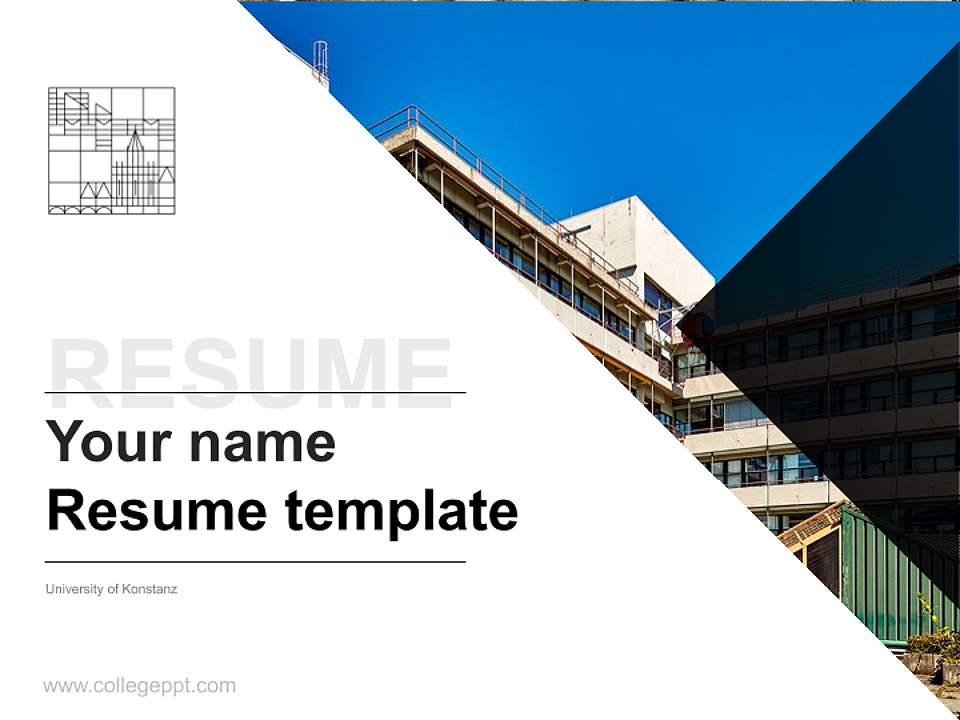 University of Konstanz Resume PPT Template4:3 ratio PPT effect preview image5