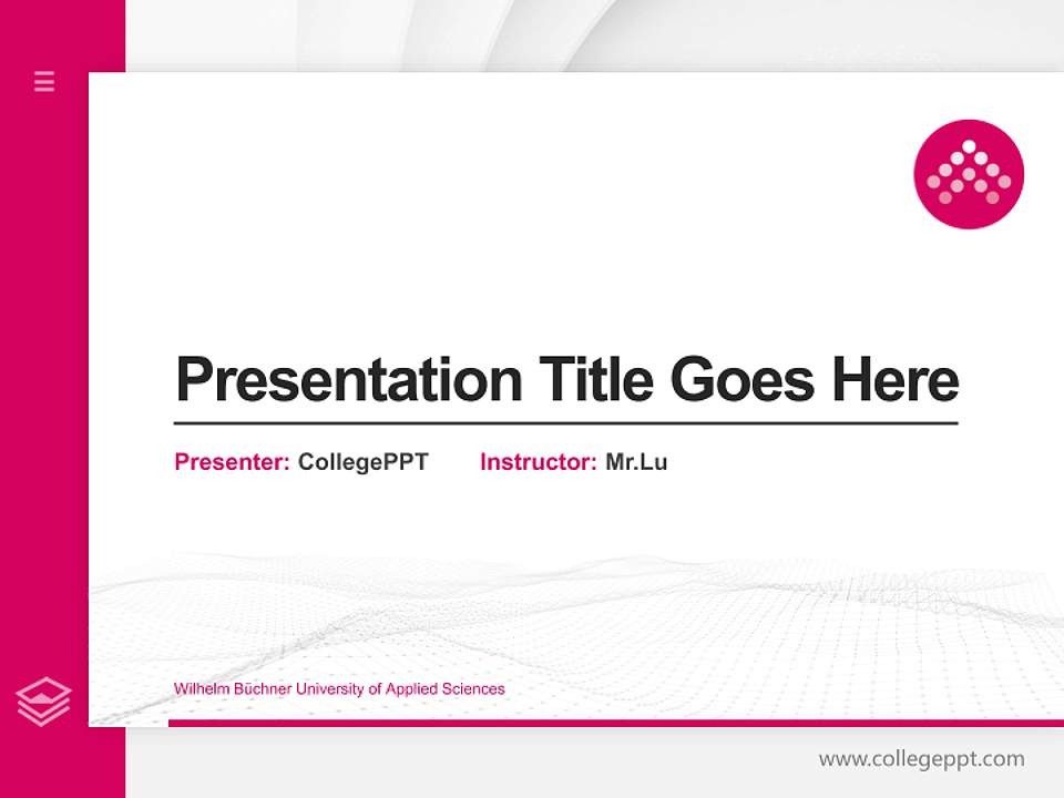 Wilhelm Büchner University of Applied Sciences Thesis Proposal/Graduation Defense PPT Template4:3 ratio PPT effect preview image5