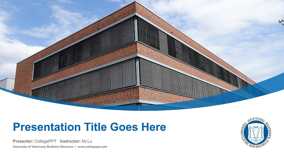 University of Veterinary Medicine Hannover Course/Courseware Creation PPT Template16:9 ratio PPT effect preview image