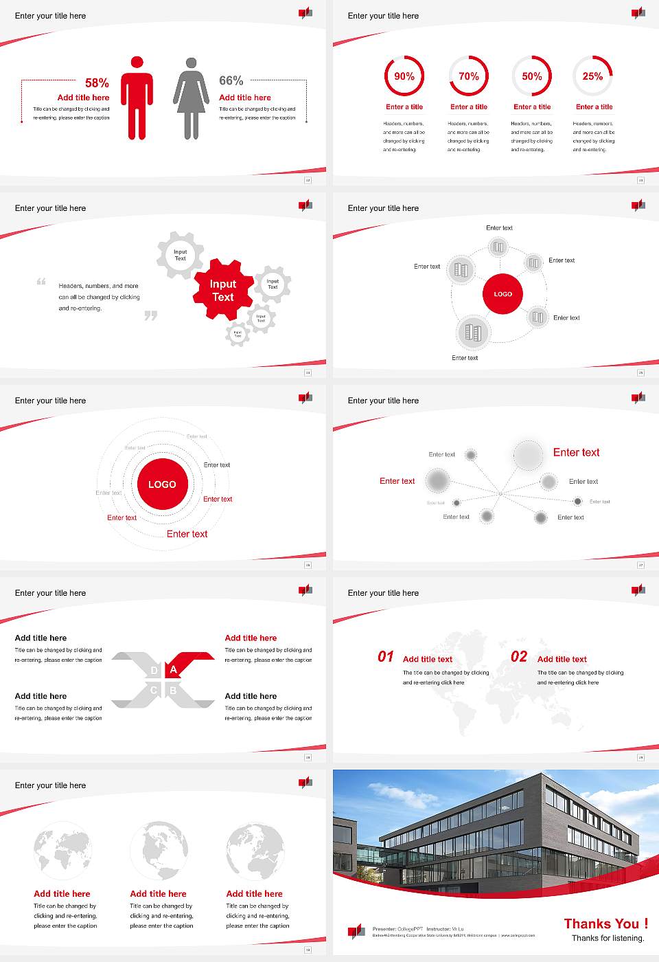 Baden-Württemberg Cooperative State University – Heilbronn campus Course/Courseware Creation PPT Template16:9 ratio PPT effect preview image4