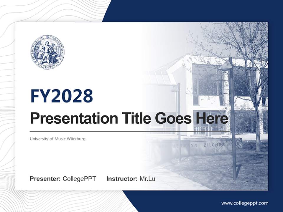 University of Music Würzburg Academic Presentation/Research Findings Report PPT Template4:3 ratio PPT effect preview image5