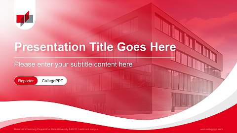 Baden-Württemberg Cooperative State University – Heilbronn campus Lecture Sharing and Networking Event PPT Template