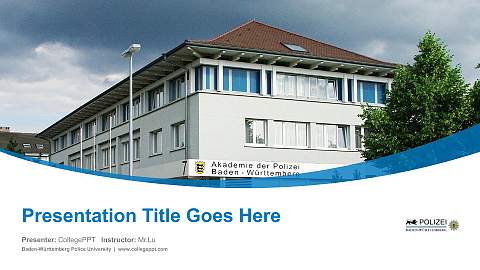 Baden-Württemberg Police University Course/Courseware Creation PPT Template