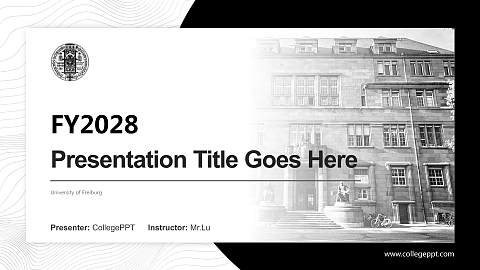 University of Freiburg Academic Presentation/Research Findings Report PPT Template