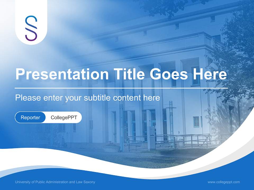 University of Public Administration and Law Saxony Lecture Sharing and Networking Event PPT Template4:3 ratio PPT effect preview image4