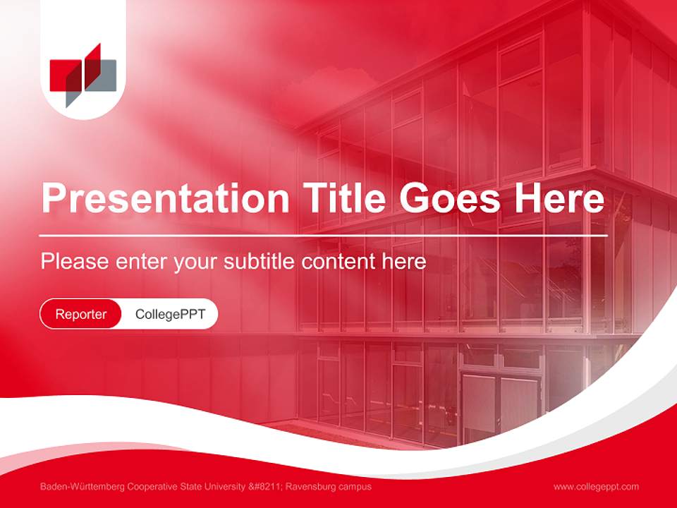 Baden-Württemberg Cooperative State University – Ravensburg campus Lecture Sharing and Networking Event PPT Template4:3 ratio PPT effect preview image4