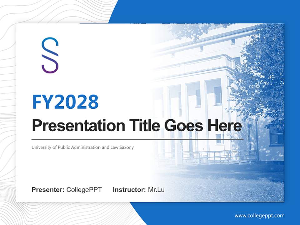 University of Public Administration and Law Saxony Academic Presentation/Research Findings Report PPT Template4:3 ratio PPT effect preview image5