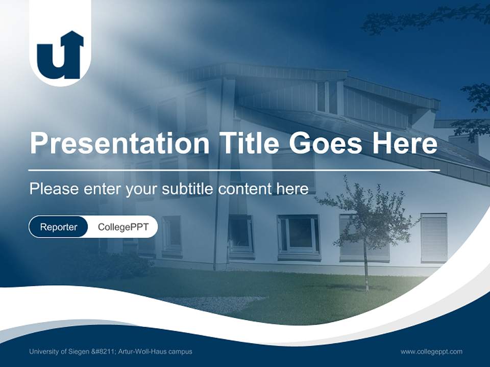 University of Siegen – Artur-Woll-Haus campus Lecture Sharing and Networking Event PPT Template4:3 ratio PPT effect preview image4