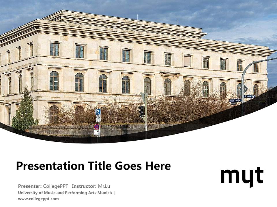 University of Music and Performing Arts Munich Course/Courseware Creation PPT Template4:3 ratio PPT effect preview image5