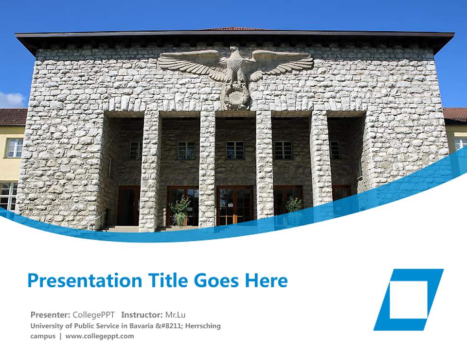 University of Public Service in Bavaria – Herrsching campus Course/Courseware Creation PPT Template4:3 ratio PPT effect preview image5