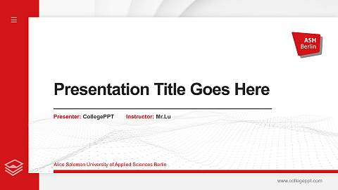 Alice Salomon University of Applied Sciences Berlin Thesis Proposal/Graduation Defense PPT Template