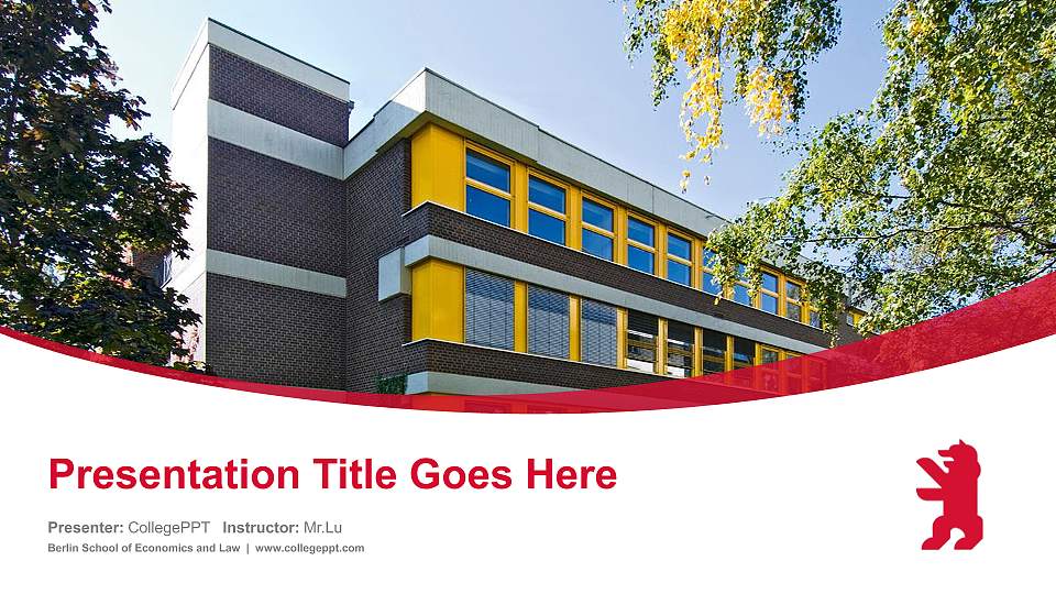Berlin School of Economics and Law Course/Courseware Creation PPT Template16:9 ratio PPT effect preview image