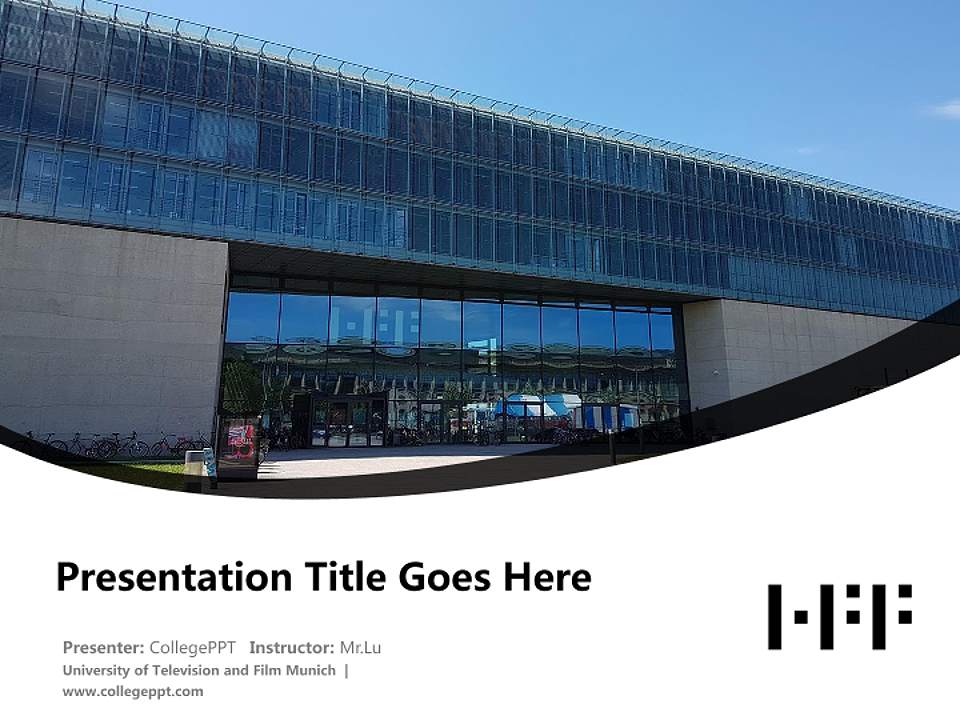 University of Television and Film Munich Course/Courseware Creation PPT Template4:3 ratio PPT effect preview image5