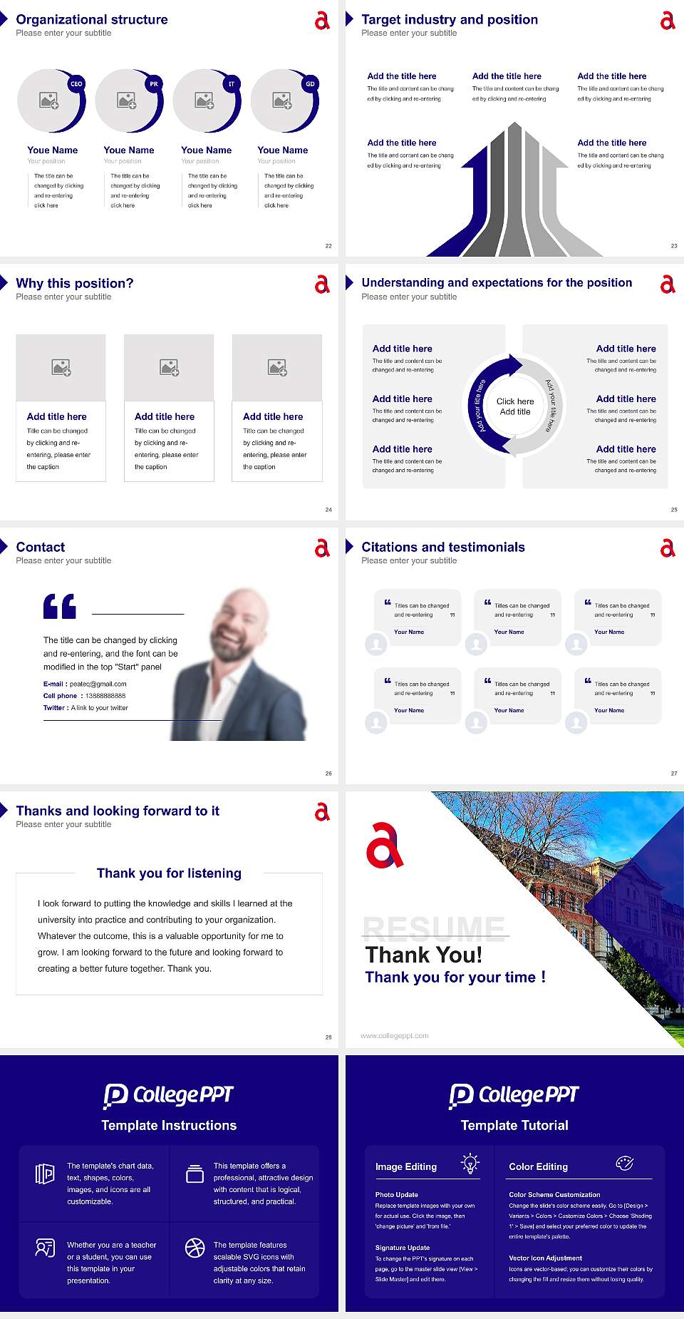 Anhalt University of Applied Sciences Resume PPT Template4:3 ratio PPT effect preview image4