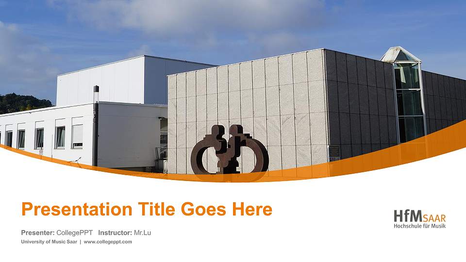 University of Music Saar Course/Courseware Creation PPT Template16:9 ratio PPT effect preview image