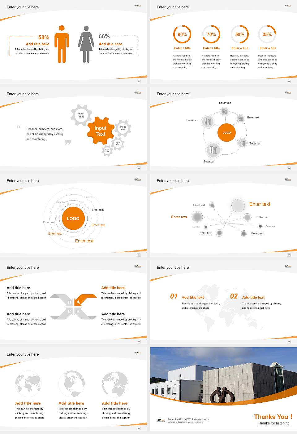 University of Music Saar Course/Courseware Creation PPT Template16:9 ratio PPT effect preview image4