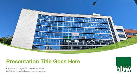 bbw University of Applied Sciences Course/Courseware Creation PPT Template
