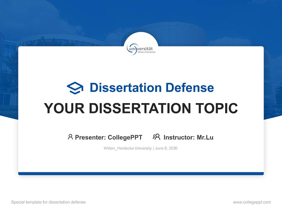 Witten_Herdecke University Graduation Thesis Defense PPT Template4:3 ratio PPT effect preview image7