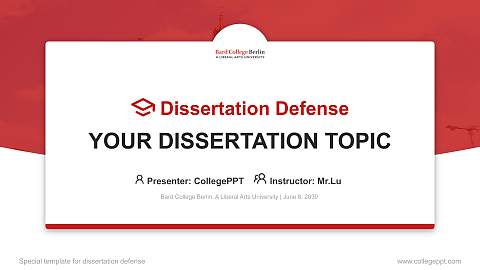 Bard College Berlin, A Liberal Arts University Graduation Thesis Defense PPT Template