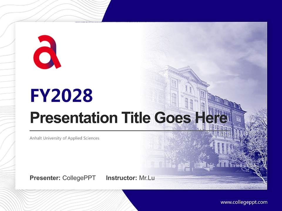 Anhalt University of Applied Sciences Academic Presentation/Research Findings Report PPT Template4:3 ratio PPT effect preview image5