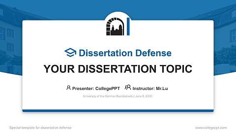 University of the German Bundesbank Graduation Thesis Defense PPT Template
