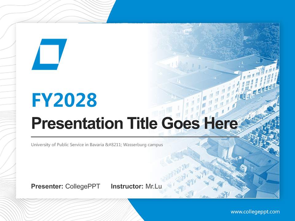 University of Public Service in Bavaria – Wasserburg campus Academic Presentation/Research Findings Report PPT Template4:3 ratio PPT effect preview image5