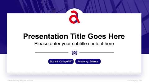 Anhalt University of Applied Sciences National Scholarship Defense PPT Template
