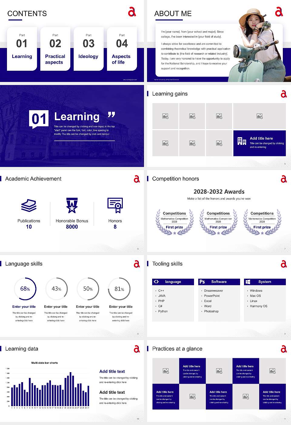 Anhalt University of Applied Sciences National Scholarship Defense PPT Template16:9 ratio PPT effect preview image2