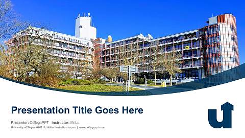 University of Siegen – Hölderlinstraße campus Course/Courseware Creation PPT Template