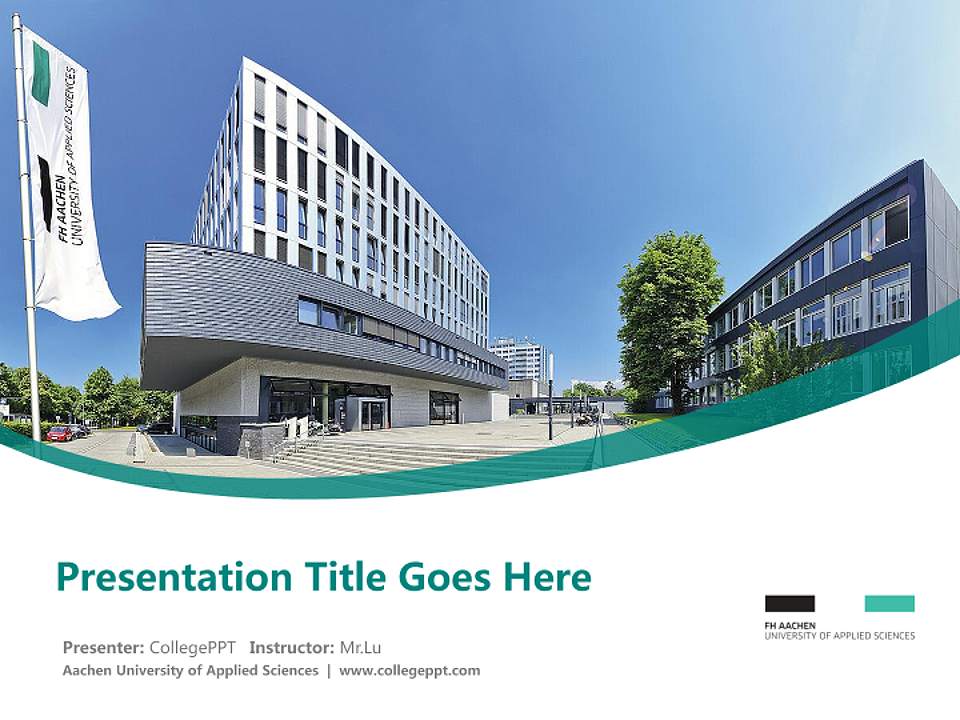 Aachen University of Applied Sciences Course/Courseware Creation PPT Template4:3 ratio PPT effect preview image5