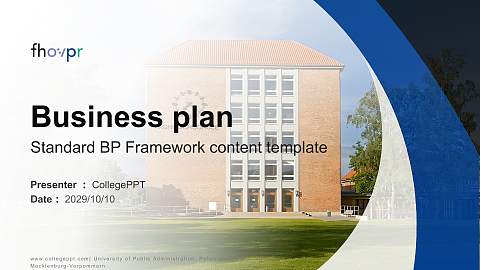 University of Public Administration, Police and Law Mecklenburg-Vorpommern Competition/Entrepreneurship Contest PPT Template