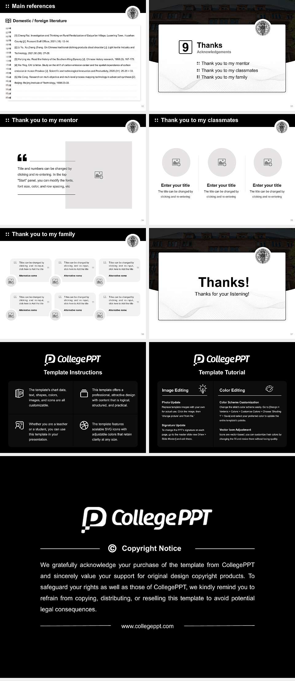 University of Freiburg Graduation Thesis Defense PPT Template4:3 ratio PPT effect preview image7