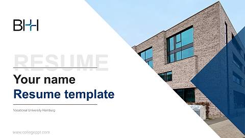 Vocational University Hamburg Resume PPT Template