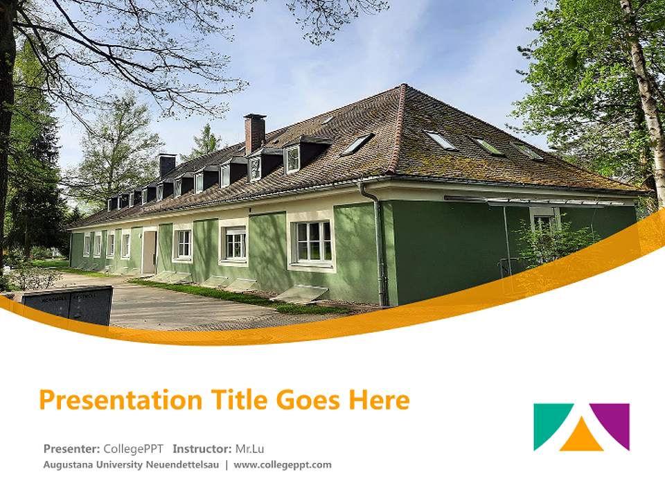 Augustana University Neuendettelsau Course/Courseware Creation PPT Template4:3 ratio PPT effect preview image5