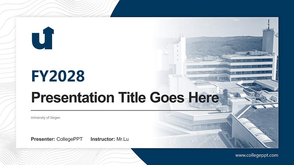 University of Siegen Academic Presentation/Research Findings Report PPT Template16:9 ratio PPT effect preview image