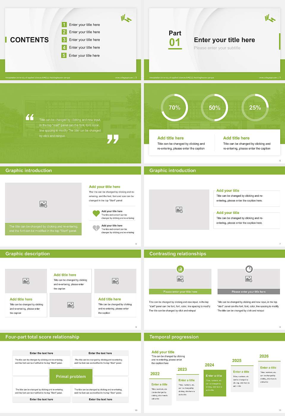 Westphalian University of Applied Sciences – Recklinghausen campus Thesis Proposal/Graduation Defense PPT Template16:9 ratio PPT effect preview image2